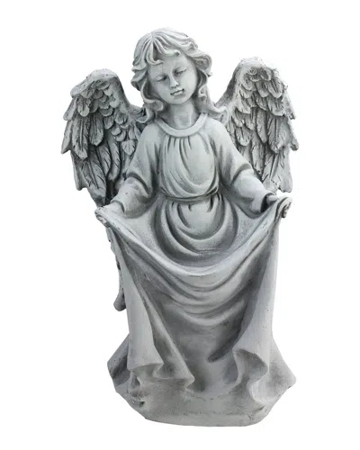 Northlight 16.5in Angel Decorative Outdoor Garden Bird Feeder Statue In Gray