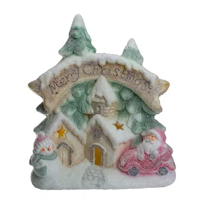 Northlight 16.5in Led Glittered Snow-covered Winter Tabletop Decoration Lighted Christmas Village In White