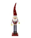 Northlight 16.75in Decorative Red & Blue Dots Wooden Christmas Nutcracker Figure