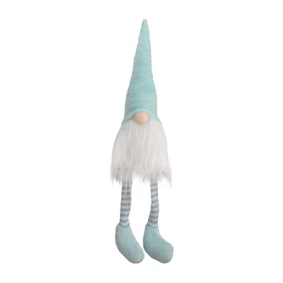 Northlight 16in Aqua And White Sitting Gnome In Blue