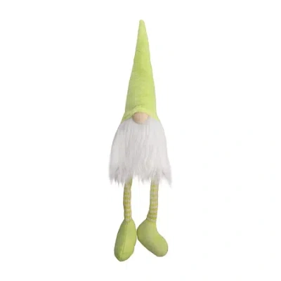 Northlight 16in Lime Green Sitting Gnome In White