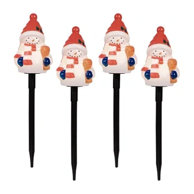 Northlight 16in Pattern Pathway Markers Christmas Yard Art In Multi