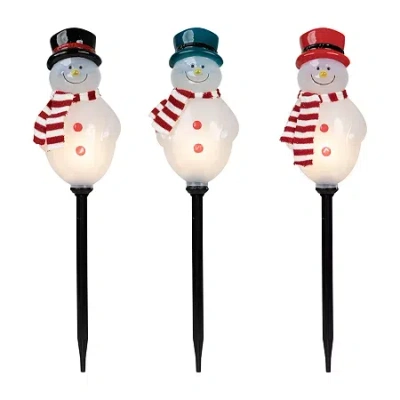 Northlight 16in Pattern Pathway Markers Christmas Yard Art In Multi