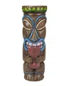 Northlight 16in Solar Lighted Polynesian Outdoor Garden Tongue Out Tiki Statue