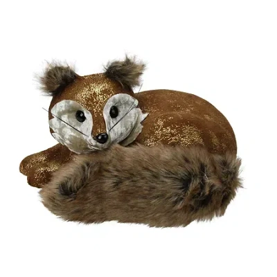 Northlight 17" Brown Laying Fox Christmas Figurine