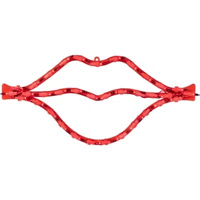 Northlight 17.5" Lighted Red Lips Valentine's Day Window Silhouette