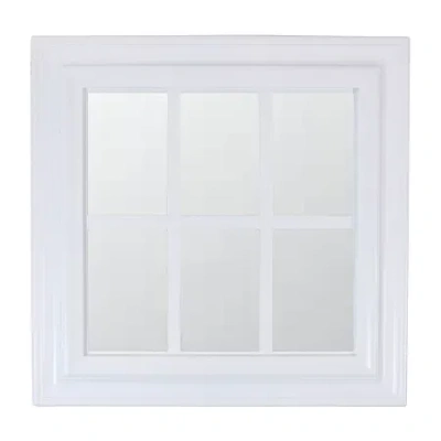 Northlight 17.5" White Mullions Square Wall Mirror