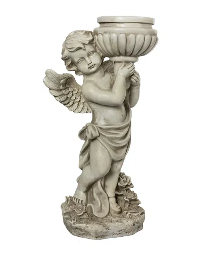 Northlight 17.5in Cherub Angel Bird Bath Outdoor Garden Statue