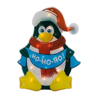 Northlight 17.5in Prelit Penguin Christmas Window Decor In Multi