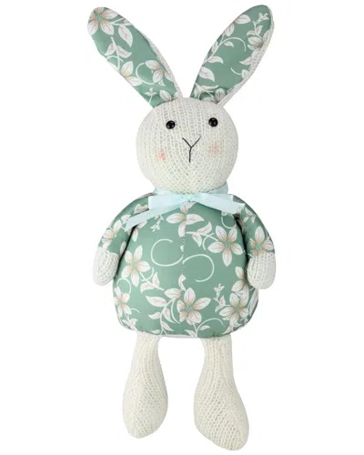 Northlight 17in Floral Easter Bunny Rabbit Spring Figure In Green