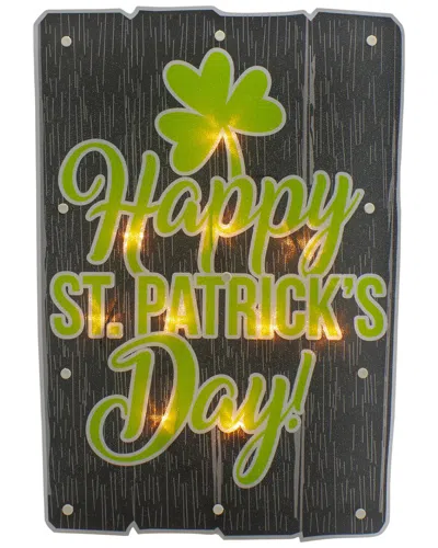 Northlight 17in Lighted Happy St. Patrick's Day Window Silhouette In Black
