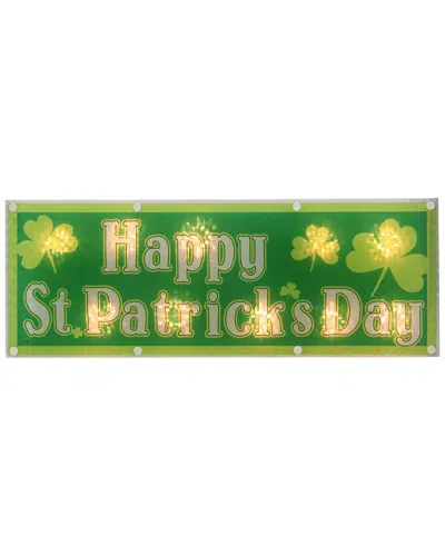 Northlight 17in Lighted Holographic Happy St. Patrick's Day Window Silhouette In Green