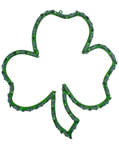 Northlight 17in Lighted St. Patrick's Day Irish Shamrock Window Silhouette In Green