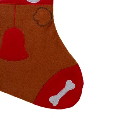 Northlight 17in Red And Brown Indogin Embroidered With Cuff Christmas Stocking In Multi