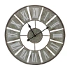Northlight 18" Galvanized Metal Roman Numeral Wall Clock In Gray