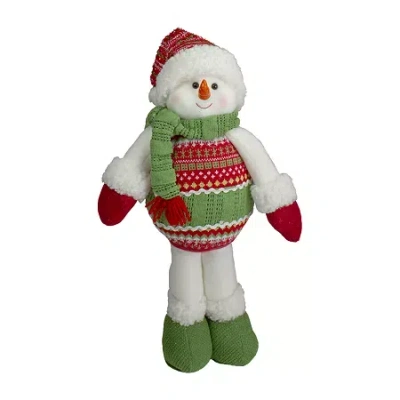 Northlight 18" Jolly Plush Snowman Christmas Figurine In Multi