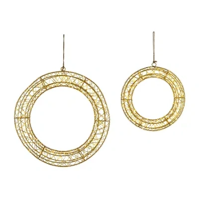 Northlight 18" Led Lighted Hanging Christmas Window Decor In Gold