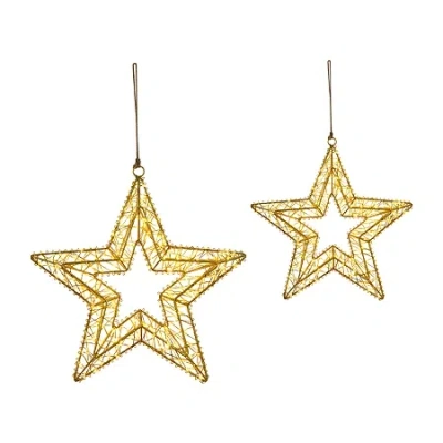 Northlight 18" Led Stars Christmas Yard Art In Gold