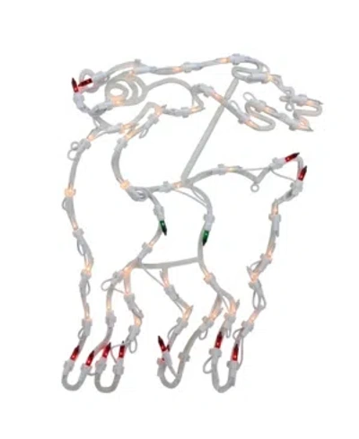 Northlight 18" Lighted Reindeer Double Sided Christmas Window Silhouette Decoration In White