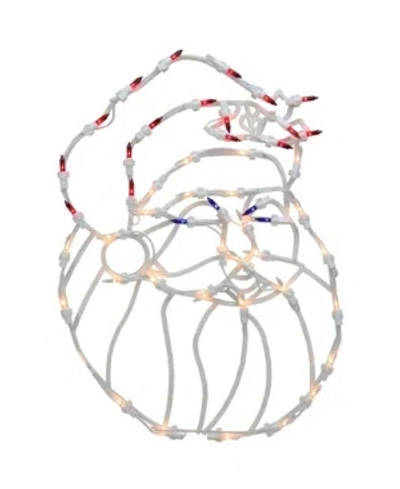 Northlight 18" Lighted Santa Christmas Window Silhouette Decoration In White