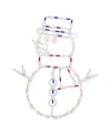 Northlight 18" Lighted Snowman Christmas Window Silhouette Decoration In White