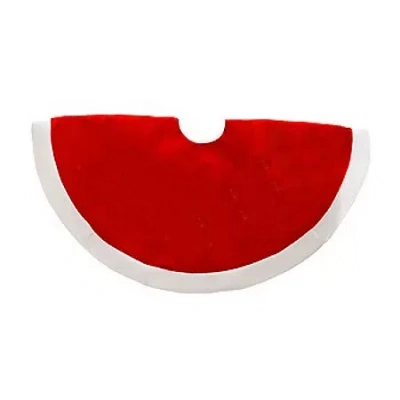 Northlight 18'' Red And White Traditional Mini Christmas Tree Skirt