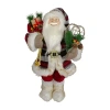 Northlight 18" Standing Santa With Snow Shoes And Fur Boots Christmas Figurine In Red