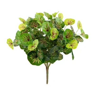 Northlight 18.5'' Green Two Toned Begonia Spring Artificial Floral Bush