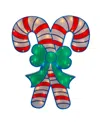 Northlight 18.5" Lighted Double Candy Cane Christmas Window Silhouette In Red