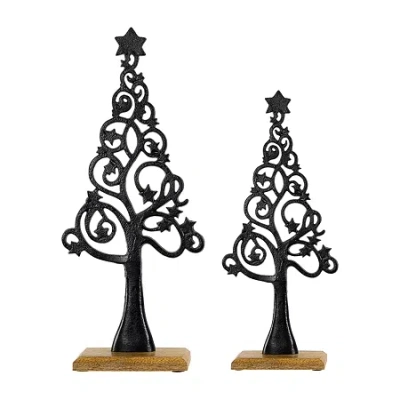 Northlight 18.5" Metal Christmas Tabletop Tree In Black