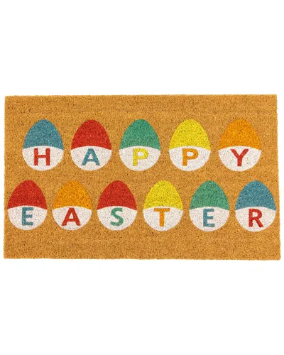 Northlight 18in Coir Happy Easter Egg Outdoor Doormat In Multicolor