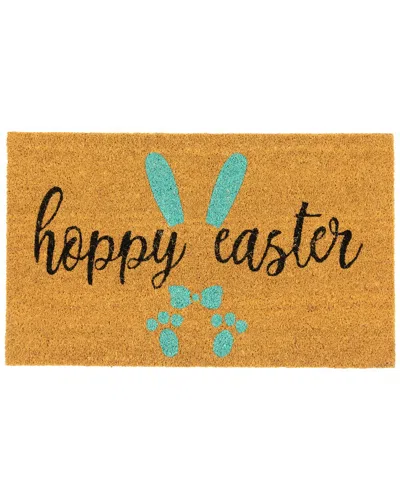 Northlight 18in Hoppy Easter Coir Outdoor Doormat In Blue