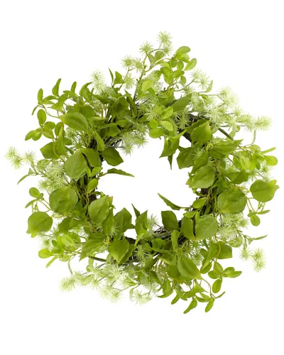 Northlight 18in Jujube Artificial Floral & Foliage Springtime Wreath In Green