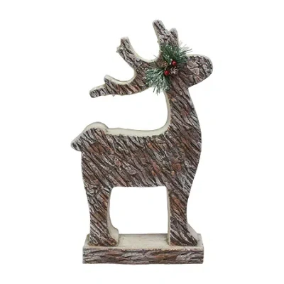 Northlight 19" Brown Rustic Woodland Reindeer Christmas Figurine