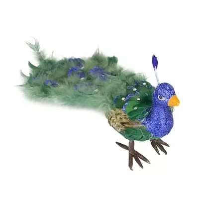 Northlight 19'' Green And Blue Peacock With Closed Tail Feathers In Multi