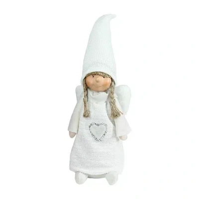 Northlight 19.25'' White Snowy Woodlands Girl Angel Christmas Tabletop Figurine