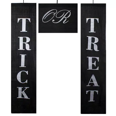 Northlight 19.25in Trick Or Treat Banners Halloween Yard Art In Black