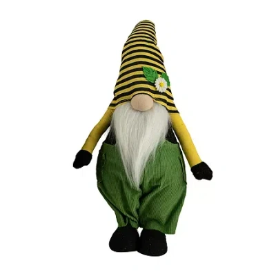 Northlight 19.75in Boy Bumblebee Hat With Daisy Gnome In Green