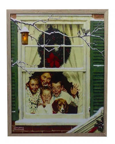 Northlight 19in Lighted Norman Rockwell 'oh Boy It's Pop' Wall Art In White