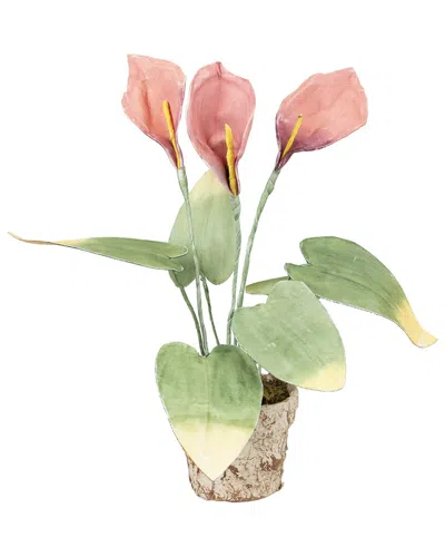 Northlight 19in Pink And Green Decorative Calla Lily Artificial Christmas  Plants