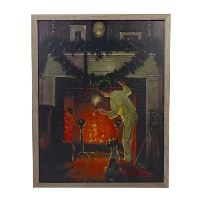 Northlight 19in Prelit Norman Rockwell Canvas Art In Black