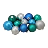 Northlight 2-finish Blue Ball 72-pc. Christmas Ornament In Multi