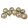 Northlight 2-finish Glass Ball Christmas Ornaments In Gold