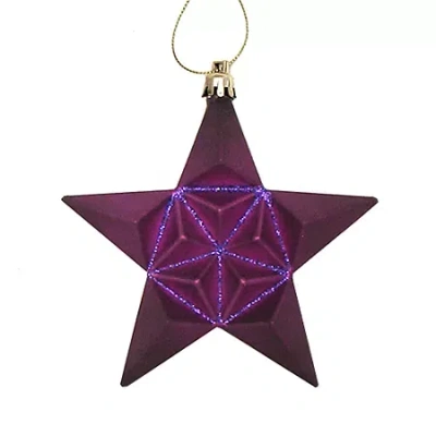 Northlight 2-finish Star 12-pc. Christmas Ornament In Purple