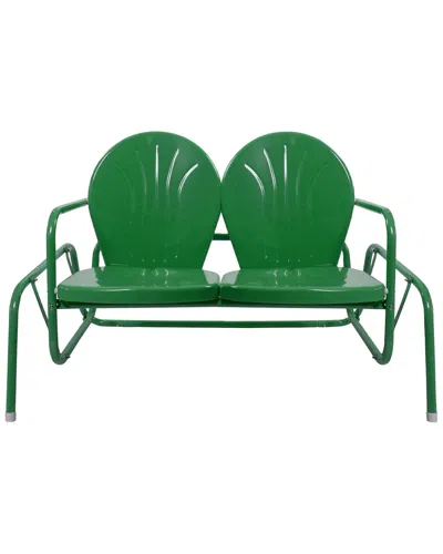 Northlight 2-person Outdoor Retro Tulip Steel Double Glider Chair