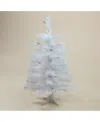 Northlight 2' Pre-lit Slim White Tinsel Artificial Christmas Tree In Green