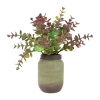 Northlight 2-toned Eucalyptus Leaves In Pot Artificial Plant In Brown