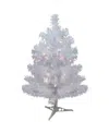 Northlight 2' White Iridescent Pine Artificial Christmas Tree In White