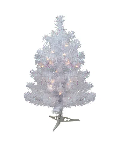 Northlight 2' White Iridescent Pine Artificial Christmas Tree