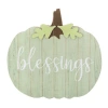 Northlight 20in Blessings Pumpkin Wooden Wall Decor In Green